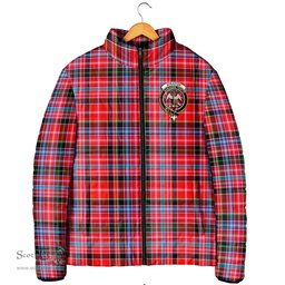 Scottish Straiton Clan Crest Tartan Padded Jacket with Family Crest - Tartan Plaid Jacket ScotsTee Shop - Tartan Plaid - scotstee.com