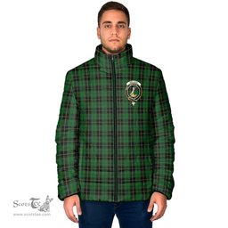 Scottish Wallace Hunting Clan Crest Tartan Padded Jacket with Family Crest - Tartan Plaid Jacket ScotsTee Shop - Tartan Plaid - scotstee.com