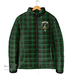 Scottish Wallace Hunting Clan Crest Tartan Padded Jacket with Family Crest - Tartan Plaid Jacket ScotsTee Shop - Tartan Plaid - scotstee.com
