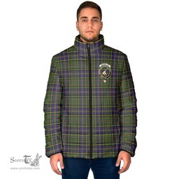 Scottish MacMillan Hunting Modern Clan Crest Tartan Padded Jacket with Family Crest - Tartan Plaid Jacket ScotsTee Shop - Tartan Plaid - scotstee.com