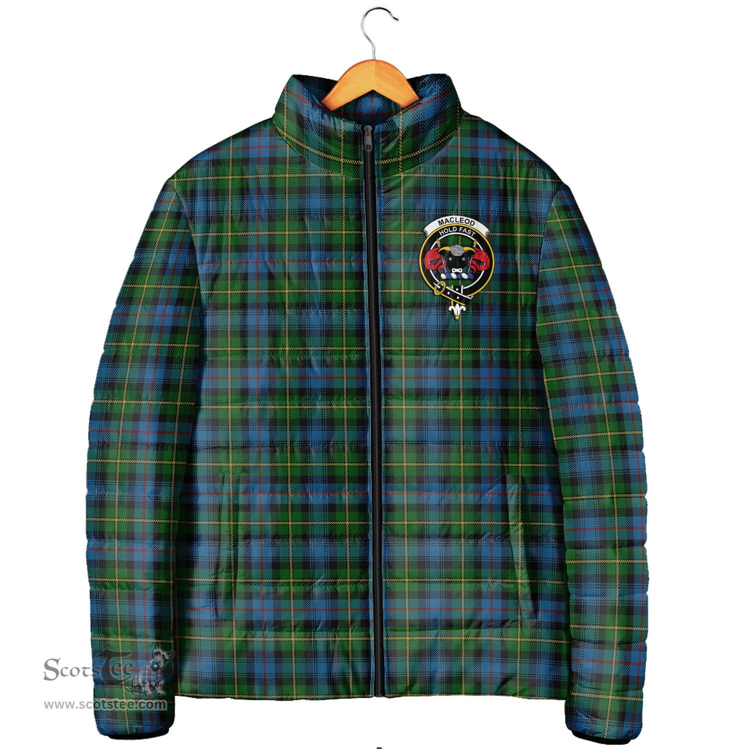 Scottish MacLeod of Skye Clan Crest Tartan Padded Jacket with Family Crest - Tartan Plaid Jacket ScotsTee Shop - Tartan Plaid - scotstee.com