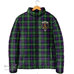 Scottish Sutherland Modern Clan Crest Tartan Padded Jacket with Family Crest - Tartan Plaid Jacket ScotsTee Shop - Tartan Plaid - scotstee.com