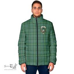 Scottish Ross Hunting Ancient Clan Crest Tartan Padded Jacket with Family Crest - Tartan Plaid Jacket ScotsTee Shop - Tartan Plaid - scotstee.com