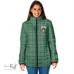 Scottish Ross Hunting Ancient Clan Crest Tartan Padded Jacket with Family Crest - Tartan Plaid Jacket ScotsTee Shop - Tartan Plaid - scotstee.com
