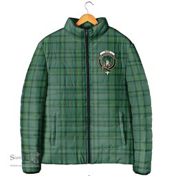 Scottish Ross Hunting Ancient Clan Crest Tartan Padded Jacket with Family Crest - Tartan Plaid Jacket ScotsTee Shop - Tartan Plaid - scotstee.com
