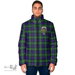 Scottish MacThomas Modern Clan Crest Tartan Padded Jacket with Family Crest - Tartan Plaid Jacket ScotsTee Shop - Tartan Plaid - scotstee.com