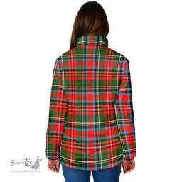Scottish Stewart Royal Clan Crest Tartan Padded Jacket with Family Crest - Tartan Plaid Jacket ScotsTee Shop - Tartan Plaid - scotstee.com