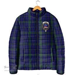 Scottish Weir Clan Crest Tartan Padded Jacket with Family Crest - Tartan Plaid Jacket ScotsTee Shop - Tartan Plaid - scotstee.com