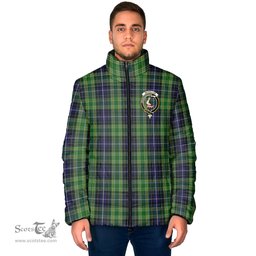 Scottish McKellar Clan Crest Tartan Padded Jacket with Family Crest - Tartan Plaid Jacket ScotsTee Shop - Tartan Plaid - scotstee.com