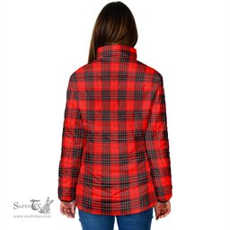 Scottish Wemyss Modern Clan Crest Tartan Padded Jacket with Family Crest - Tartan Plaid Jacket ScotsTee Shop - Tartan Plaid - scotstee.com