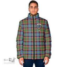 Scottish Stirling Bannockburn Clan Crest Tartan Padded Jacket with Family Crest - Tartan Plaid Jacket ScotsTee Shop - Tartan Plaid - scotstee.com