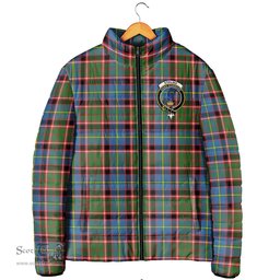 Scottish Stirling Bannockburn Clan Crest Tartan Padded Jacket with Family Crest - Tartan Plaid Jacket ScotsTee Shop - Tartan Plaid - scotstee.com