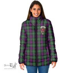 Scottish Wilson Clan Crest Tartan Padded Jacket with Family Crest - Tartan Plaid Jacket ScotsTee Shop - Tartan Plaid - scotstee.com