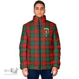 Scottish Stewart Atholl Modern Clan Crest Tartan Padded Jacket with Family Crest - Tartan Plaid Jacket ScotsTee Shop - Tartan Plaid - scotstee.com