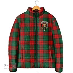 Scottish Stewart Atholl Modern Clan Crest Tartan Padded Jacket with Family Crest - Tartan Plaid Jacket ScotsTee Shop - Tartan Plaid - scotstee.com