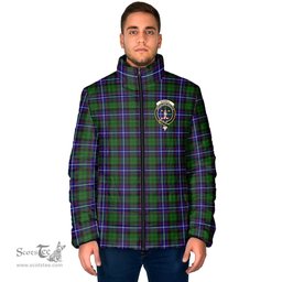Scottish Russell Modern Clan Crest Tartan Padded Jacket with Family Crest - Tartan Plaid Jacket ScotsTee Shop - Tartan Plaid - scotstee.com