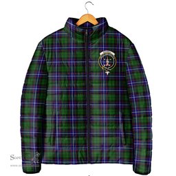 Scottish Russell Modern Clan Crest Tartan Padded Jacket with Family Crest - Tartan Plaid Jacket ScotsTee Shop - Tartan Plaid - scotstee.com