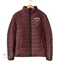 Scottish Sinclair Clan Crest Tartan Padded Jacket with Family Crest - Tartan Plaid Jacket ScotsTee Shop - Tartan Plaid - scotstee.com