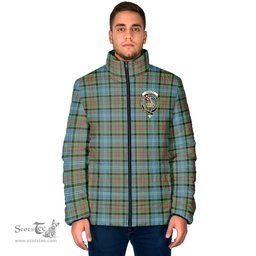 Scottish Paisley Clan Crest Tartan Padded Jacket with Family Crest - Tartan Plaid Jacket ScotsTee Shop - Tartan Plaid - scotstee.com