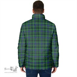 Scottish Stewart Hunting Modern Clan Crest Tartan Padded Jacket with Family Crest - Tartan Plaid Jacket ScotsTee Shop - Tartan Plaid - scotstee.com