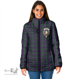 Scottish Urquhart Clan Crest Tartan Padded Jacket with Family Crest - Tartan Plaid Jacket ScotsTee Shop - Tartan Plaid - scotstee.com