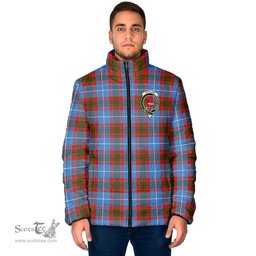 Scottish Pentland Clan Crest Tartan Padded Jacket with Family Crest - Tartan Plaid Jacket ScotsTee Shop - Tartan Plaid - scotstee.com
