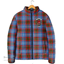 Scottish Pentland Clan Crest Tartan Padded Jacket with Family Crest - Tartan Plaid Jacket ScotsTee Shop - Tartan Plaid - scotstee.com