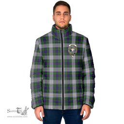 Scottish Murray of Atholl Dress Clan Crest Tartan Padded Jacket with Family Crest - Tartan Plaid Jacket ScotsTee Shop - Tartan Plaid - scotstee.com
