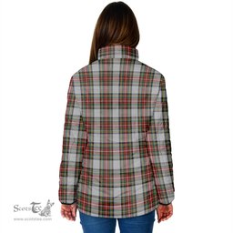Scottish Stewart Dress Clan Crest Tartan Padded Jacket with Family Crest - Tartan Plaid Jacket ScotsTee Shop - Tartan Plaid - scotstee.com