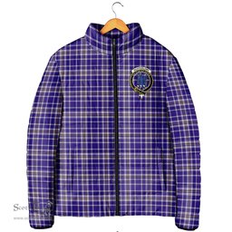 Scottish Ochterlony Clan Crest Tartan Padded Jacket with Family Crest - Tartan Plaid Jacket ScotsTee Shop - Tartan Plaid - scotstee.com