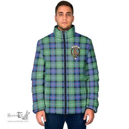 Scottish Sutherland Ancient Clan Crest Tartan Padded Jacket with Family Crest - Tartan Plaid Jacket ScotsTee Shop - Tartan Plaid - scotstee.com