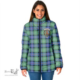 Scottish Sutherland Ancient Clan Crest Tartan Padded Jacket with Family Crest - Tartan Plaid Jacket ScotsTee Shop - Tartan Plaid - scotstee.com