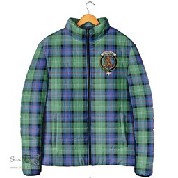 Scottish Sutherland Ancient Clan Crest Tartan Padded Jacket with Family Crest - Tartan Plaid Jacket ScotsTee Shop - Tartan Plaid - scotstee.com