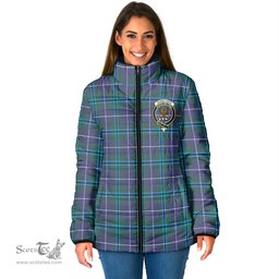 Scottish Sandilands Clan Crest Tartan Padded Jacket with Family Crest - Tartan Plaid Jacket ScotsTee Shop - Tartan Plaid - scotstee.com