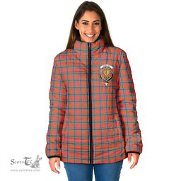 Scottish Sinclair Ancient Clan Crest Tartan Padded Jacket with Family Crest - Tartan Plaid Jacket ScotsTee Shop - Tartan Plaid - scotstee.com