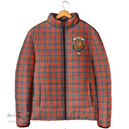 Scottish Sinclair Ancient Clan Crest Tartan Padded Jacket with Family Crest - Tartan Plaid Jacket ScotsTee Shop - Tartan Plaid - scotstee.com