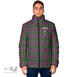 Scottish Taylor Clan Crest Tartan Padded Jacket with Family Crest - Tartan Plaid Jacket ScotsTee Shop - Tartan Plaid - scotstee.com