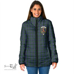 Scottish Sutherland Clan Crest Tartan Padded Jacket with Family Crest - Tartan Plaid Jacket ScotsTee Shop - Tartan Plaid - scotstee.com
