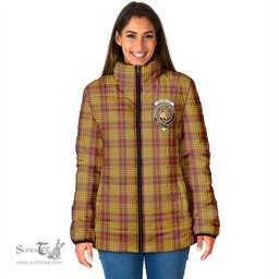 Scottish MacMillan Dress Clan Crest Tartan Padded Jacket with Family Crest - Tartan Plaid Jacket ScotsTee Shop - Tartan Plaid - scotstee.com