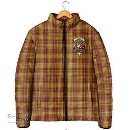 Scottish MacMillan Dress Clan Crest Tartan Padded Jacket with Family Crest - Tartan Plaid Jacket ScotsTee Shop - Tartan Plaid - scotstee.com