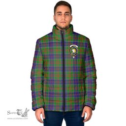 Scottish Stewart of Appin Hunting Modern Clan Crest Tartan Padded Jacket with Family Crest - Tartan Plaid Jacket ScotsTee Shop - Tartan Plaid - scotstee.com