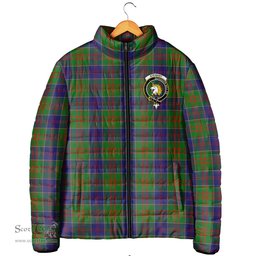 Scottish Stewart of Appin Hunting Modern Clan Crest Tartan Padded Jacket with Family Crest - Tartan Plaid Jacket ScotsTee Shop - Tartan Plaid - scotstee.com