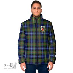 Scottish Smith Modern Clan Crest Tartan Padded Jacket with Family Crest - Tartan Plaid Jacket ScotsTee Shop - Tartan Plaid - scotstee.com