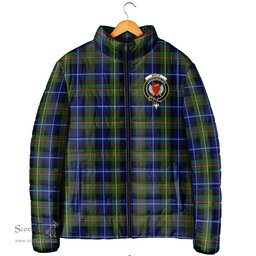 Scottish Smith Modern Clan Crest Tartan Padded Jacket with Family Crest - Tartan Plaid Jacket ScotsTee Shop - Tartan Plaid - scotstee.com
