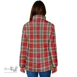Scottish MacLean of Duart Dress Red Clan Crest Tartan Padded Jacket with Family Crest - Tartan Plaid Jacket ScotsTee Shop - Tartan Plaid - scotstee.com