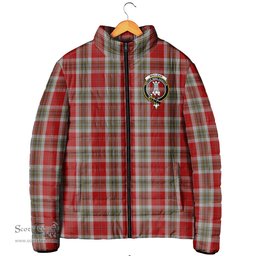 Scottish MacLean of Duart Dress Red Clan Crest Tartan Padded Jacket with Family Crest - Tartan Plaid Jacket ScotsTee Shop - Tartan Plaid - scotstee.com