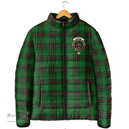 Scottish Orrock Clan Crest Tartan Padded Jacket with Family Crest - Tartan Plaid Jacket ScotsTee Shop - Tartan Plaid - scotstee.com