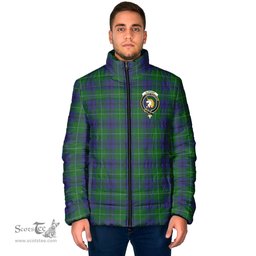Scottish Oliphant Clan Crest Tartan Padded Jacket with Family Crest - Tartan Plaid Jacket ScotsTee Shop - Tartan Plaid - scotstee.com