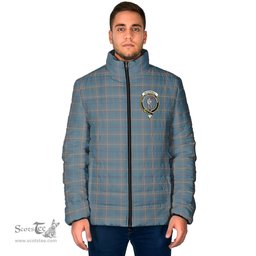 Scottish McKerrell of Hillhouse Dress Clan Crest Tartan Padded Jacket with Family Crest - Tartan Plaid Jacket ScotsTee Shop - Tartan Plaid - scotstee.com