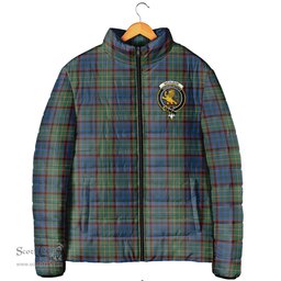 Scottish Nicolson Hunting Ancient Clan Crest Tartan Padded Jacket with Family Crest - Tartan Plaid Jacket ScotsTee Shop - Tartan Plaid - scotstee.com